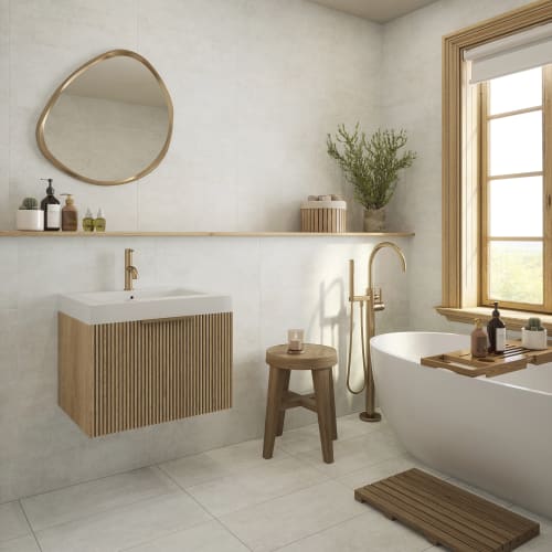 Wickes York White Ceramic Wall &amp; Floor Tile