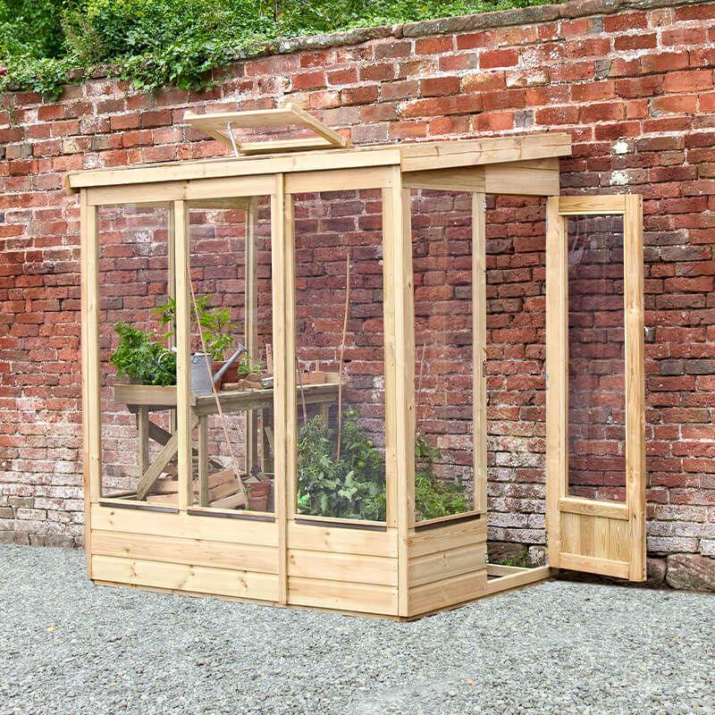 4' X 6' Forest Wallscape Lean to Greenhouse With Open Back (1.28m X 1.93m)