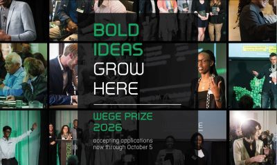 Wege Prize 2026 Draws Global Innovators Focused on Sustainability