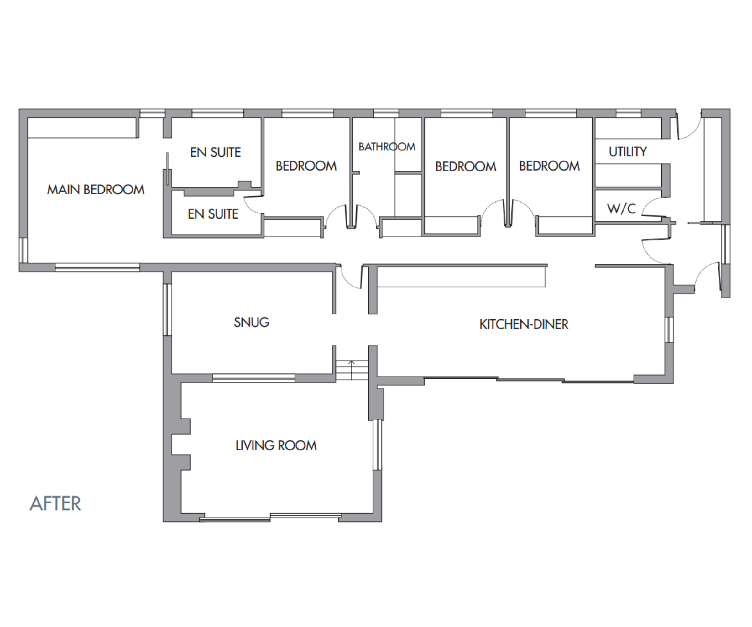 Floor plans of the home (after)