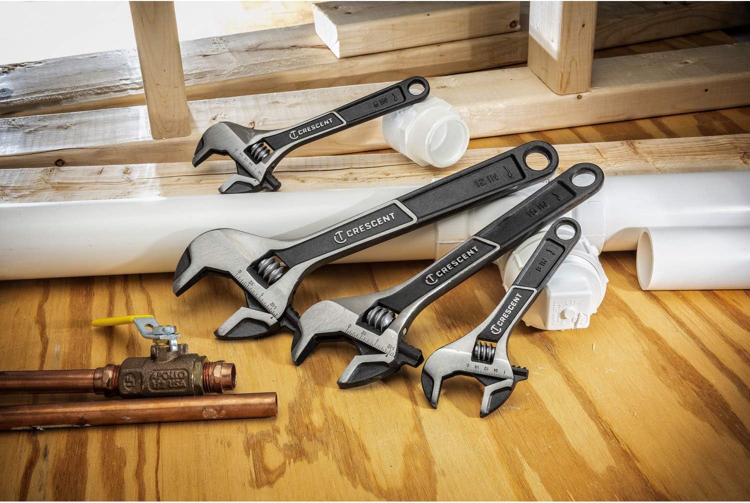 Crescent Atwj28vs Adjustable Wrench/spanner With Expanded Jaw Capacity (8''/203mm)