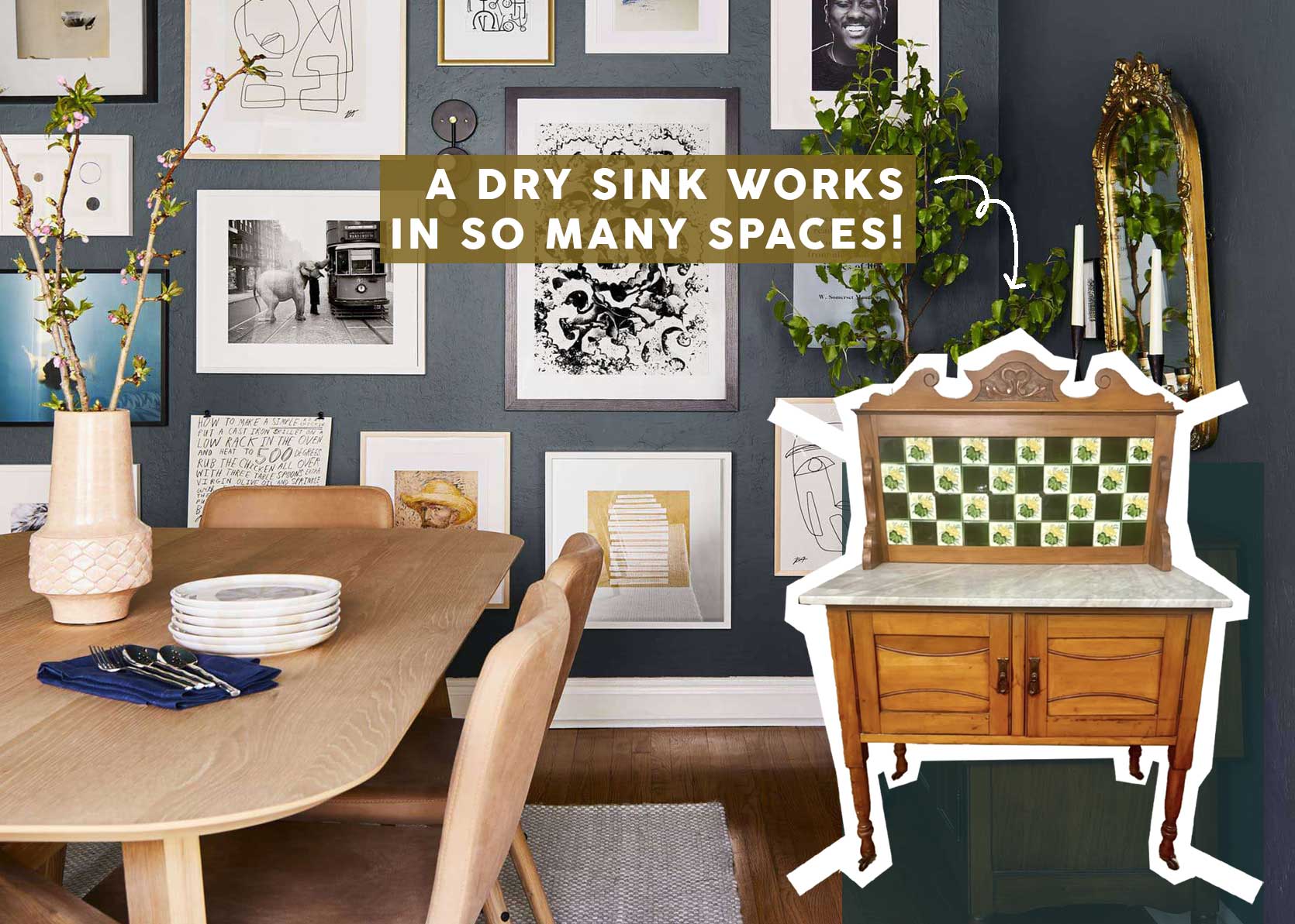 Secondhand Scores: An Antique Dry Sink Is The Useful (& Affordable) Furniture Piece You're Overlooking