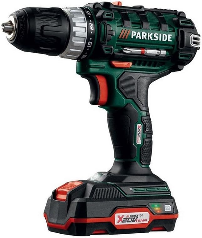 Parkside Cordless Drill 20v Lithium-Ion Battery Screwdriver Pabs 20-Li C3