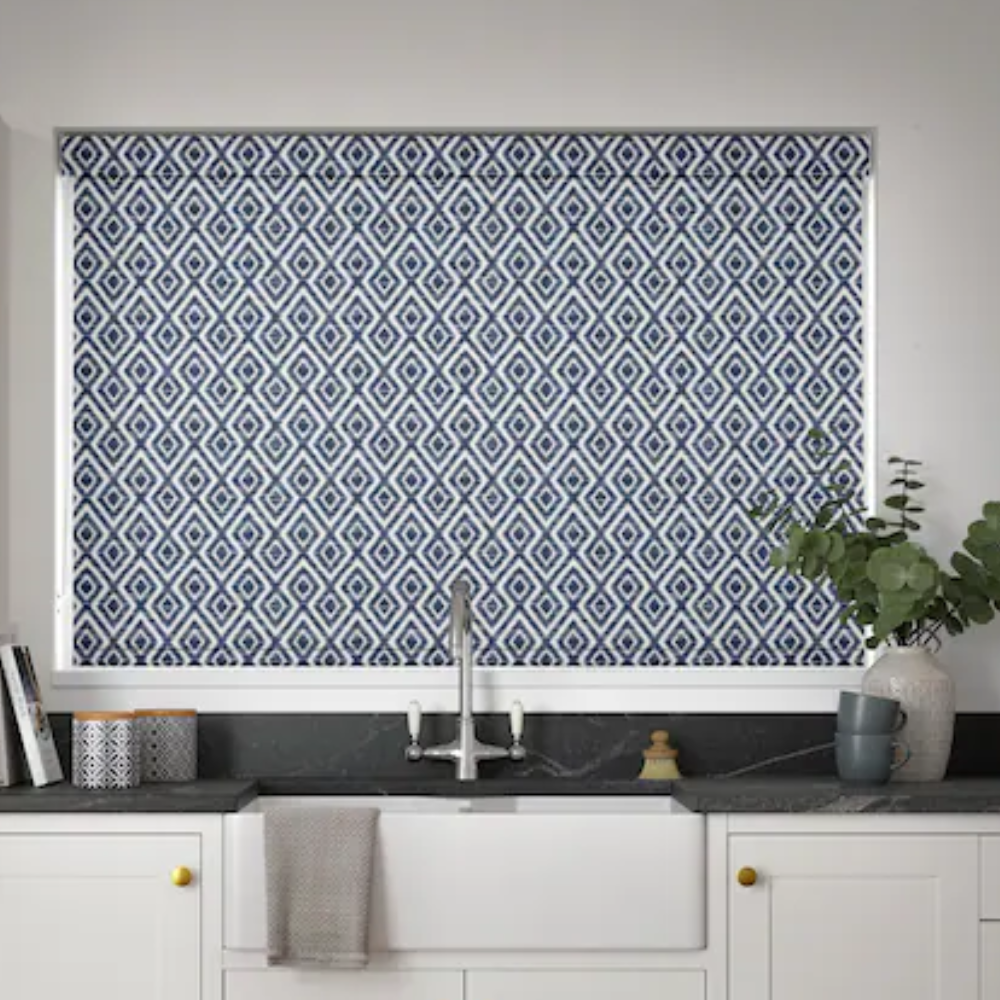 Blue Diamond Geo Made to Measure Roller Blind