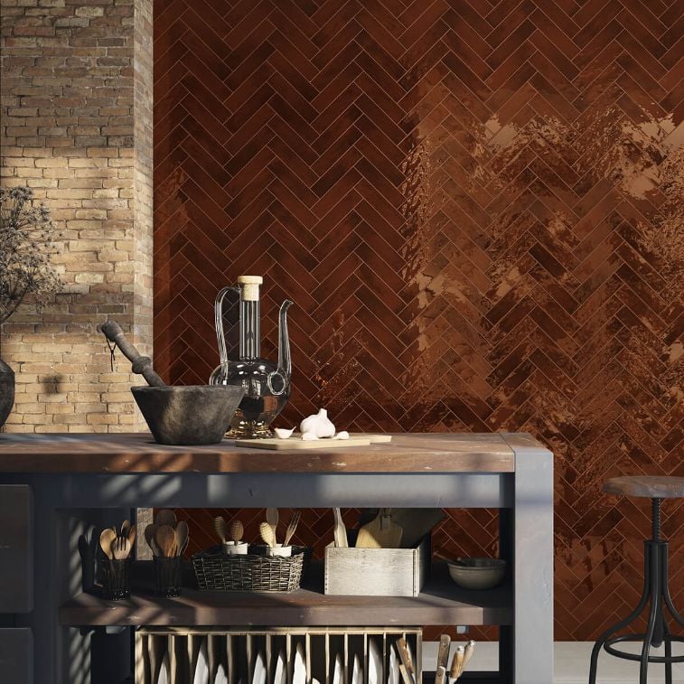 Carmella Burnt Red Metro Tiles