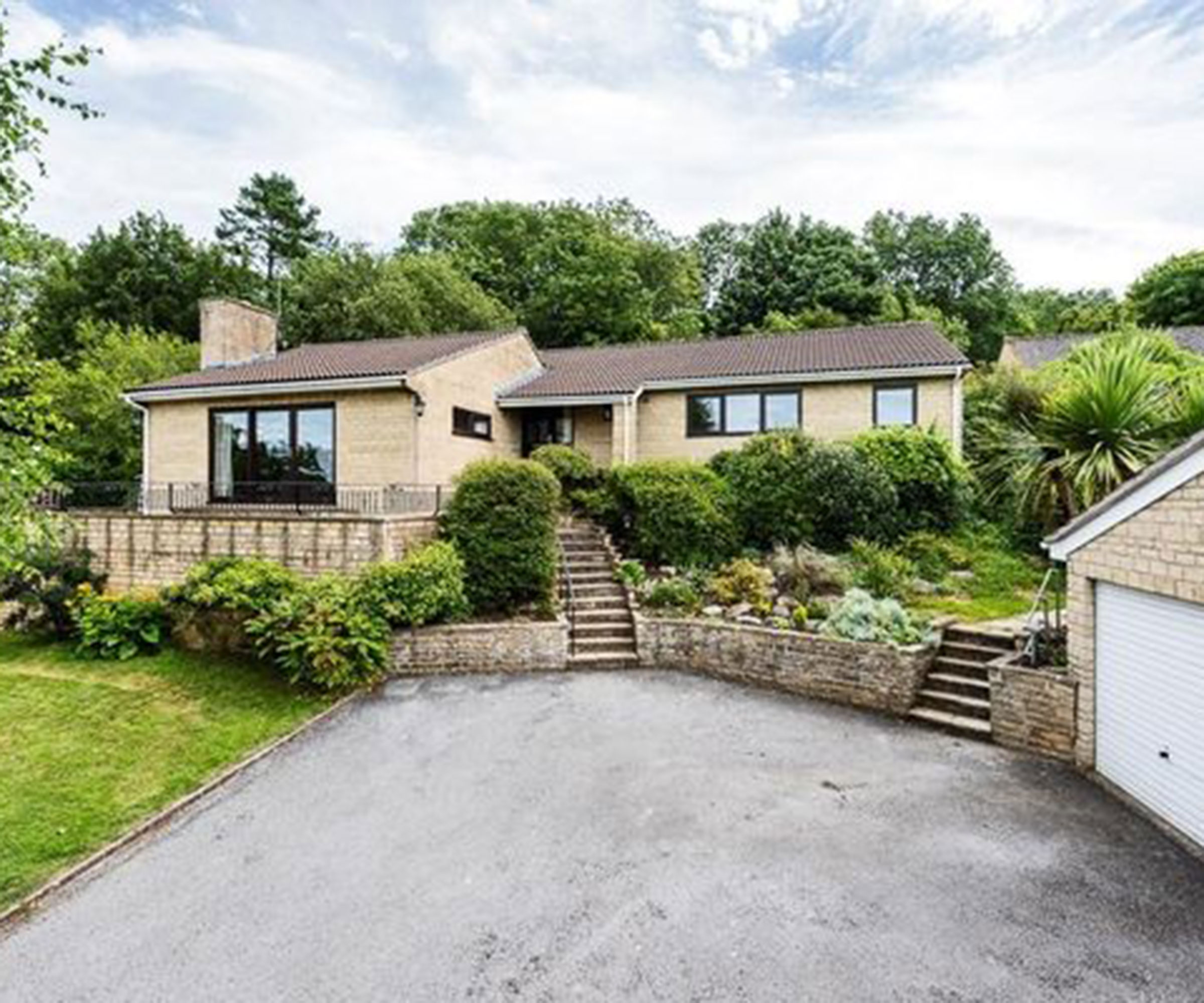 exterior of a 1970s bungalow
