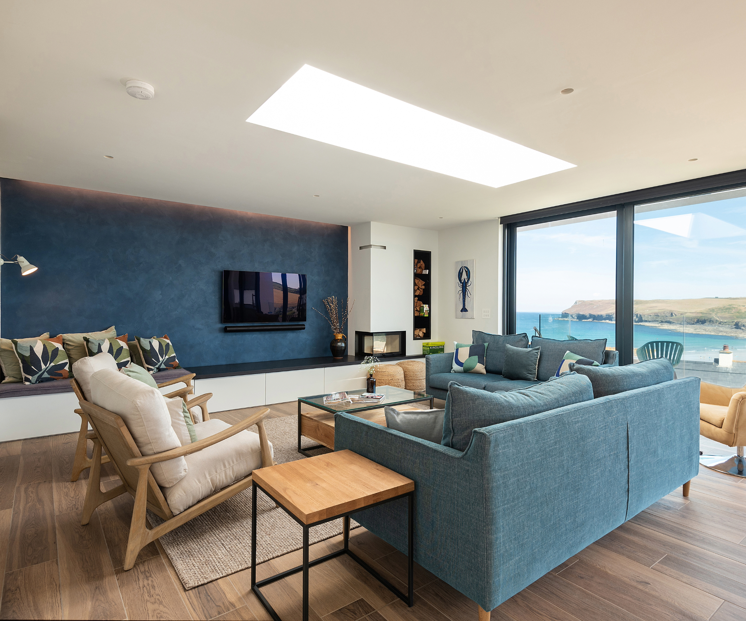 Living room with a sea view