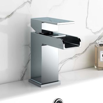Avon Chrome Waterfall Basin Mixer Tap | Bathroom Mountain