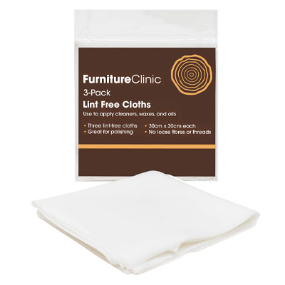 3-pack of lint free cloths from Furniture Clinic