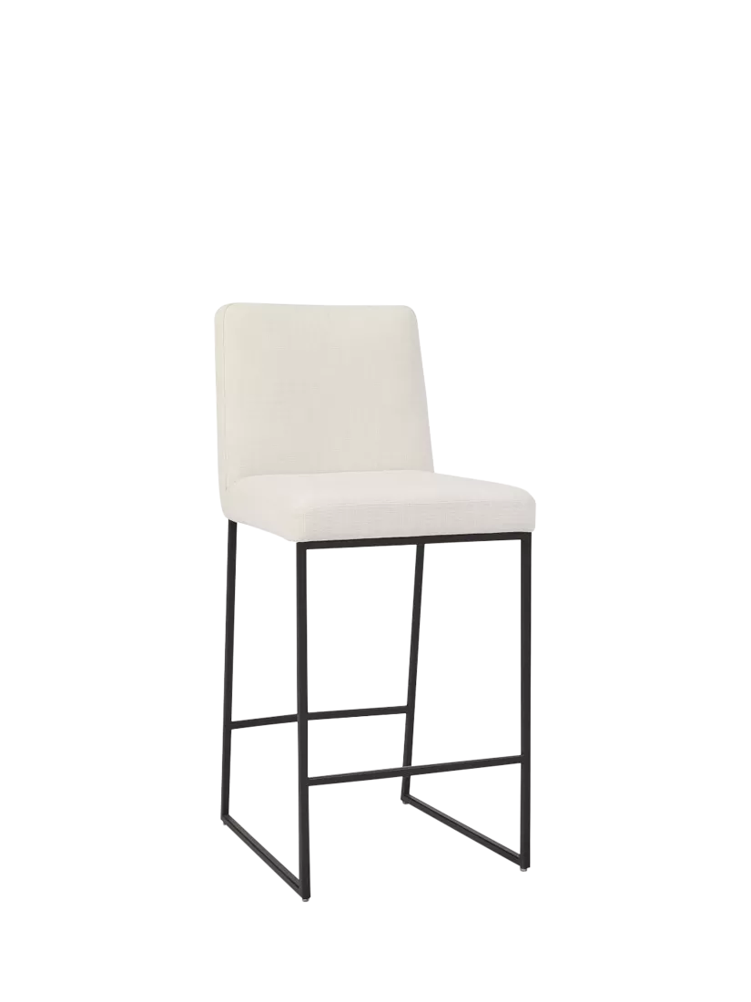 West Elm Range Counter Stool, Alabaster/dark Bronze