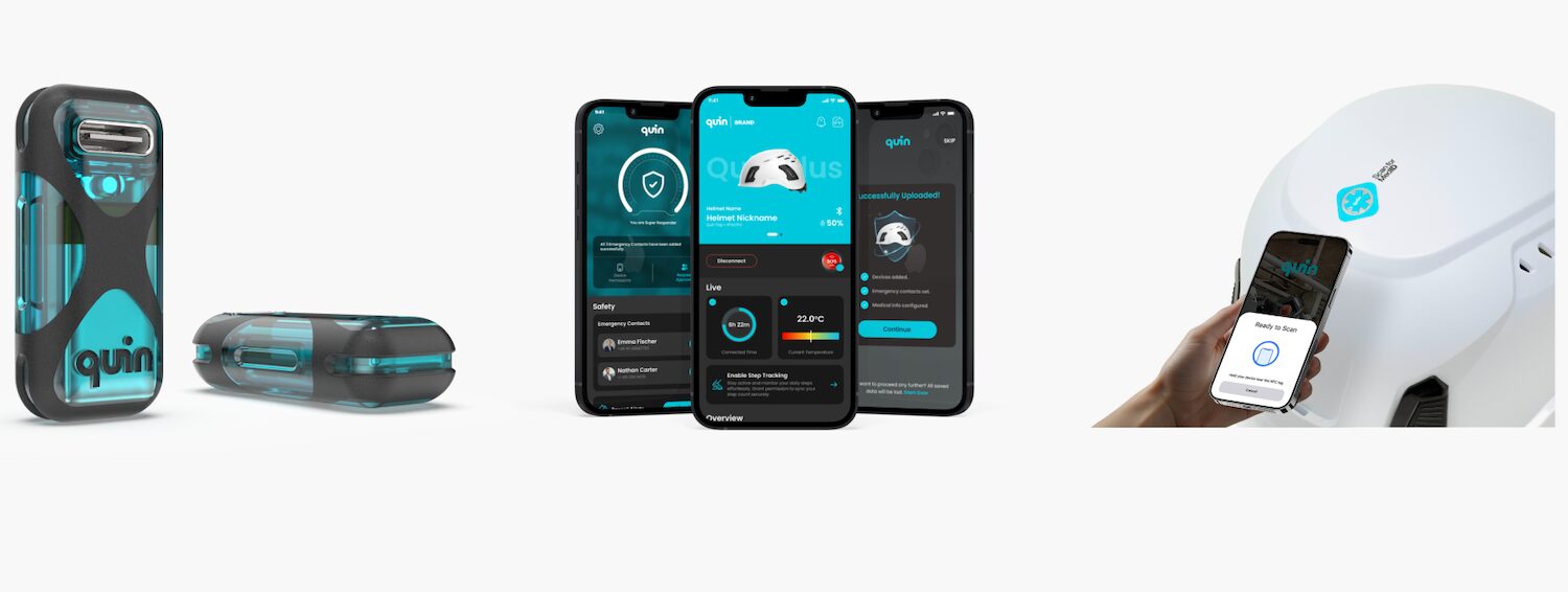 The Quin Pod, Quin Within app and Quin Tag to capture, analyse and share incident data in real time. Image: Quintessential Design.