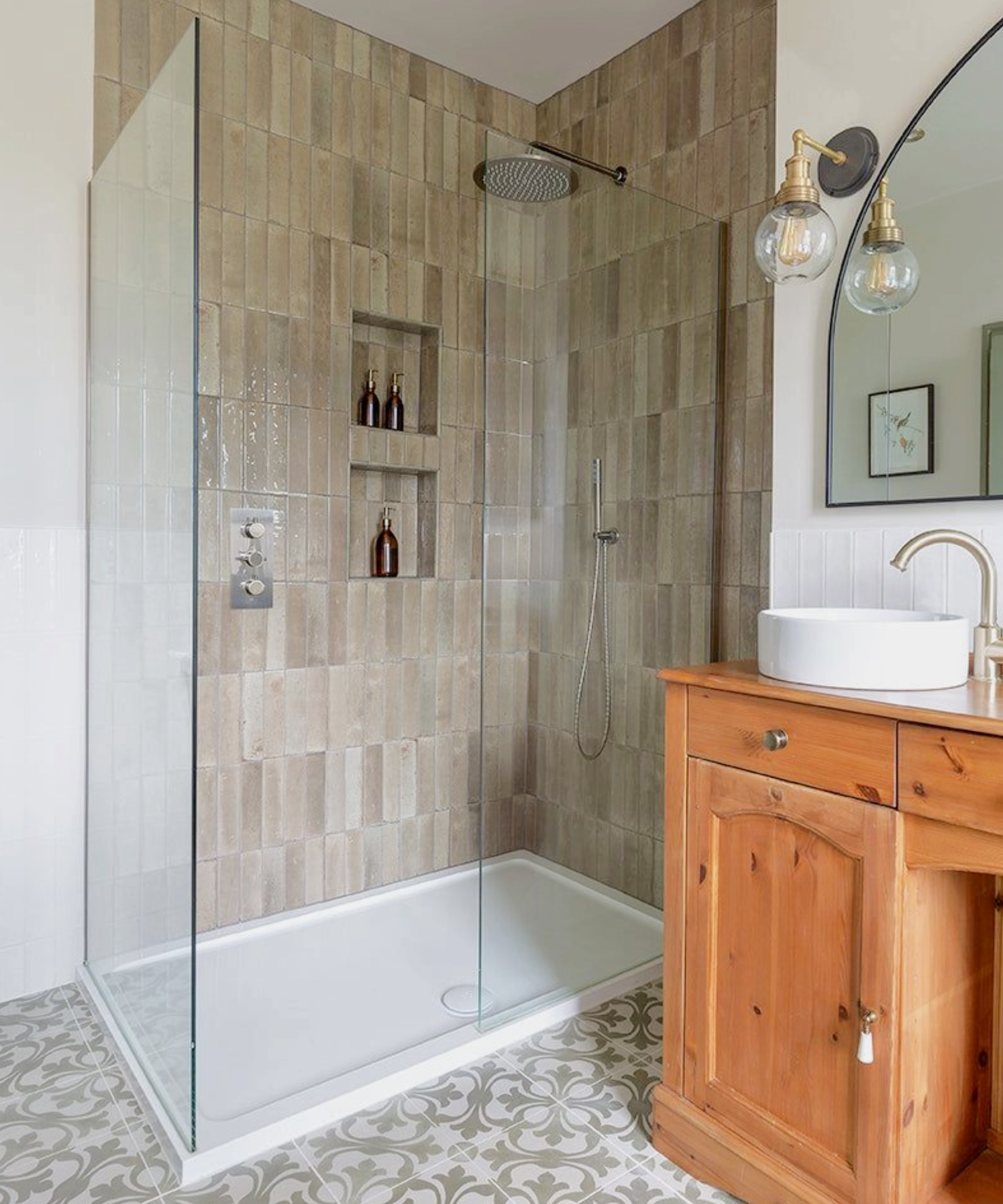 Framless shower enclosure