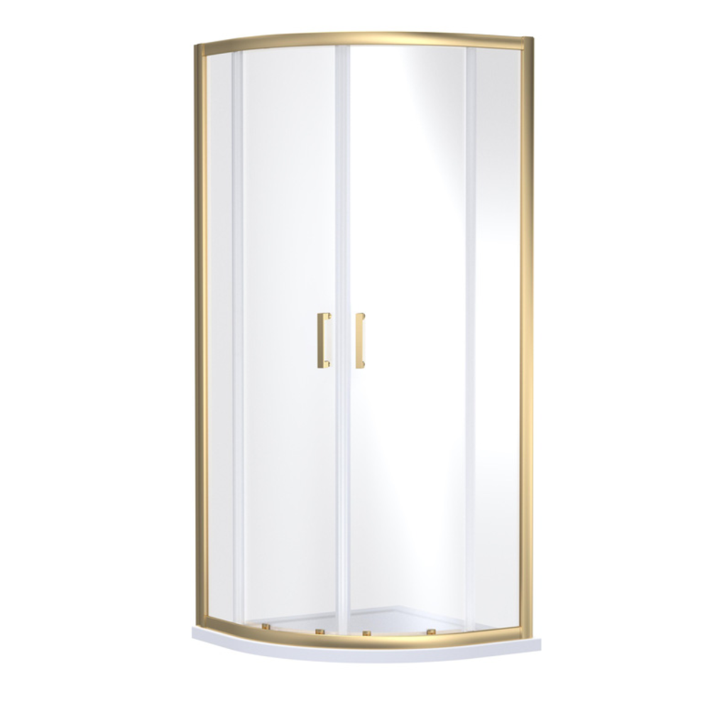 Nuie Rene Quadrant Shower Enclosure 900mm x 900mm Brushed Brass